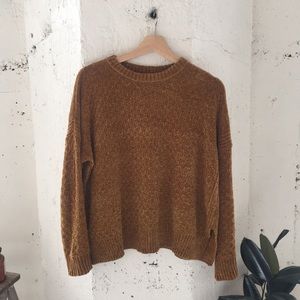 Chenille gold sweater size small